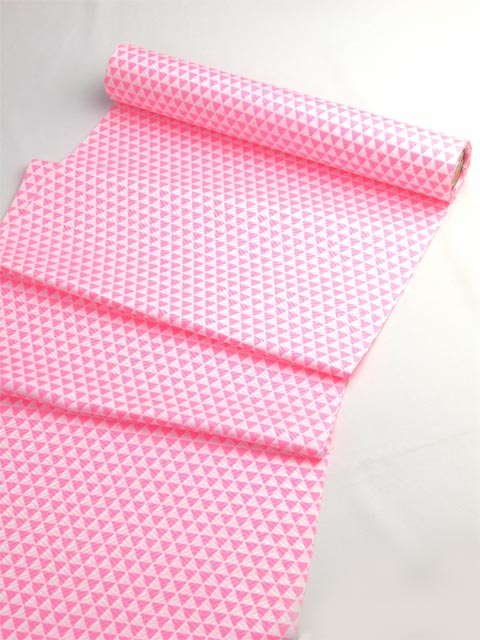 洗える長襦袢 白地にピンク うろこ